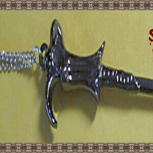 Harry Potter Lord Voldemort Theme Wand Necklace Silver Tone